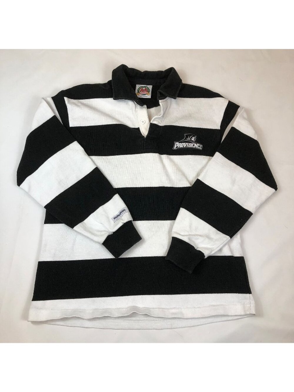 Vintage Mens Barbarian Providence College Friars Striped Rugby Shirt Large